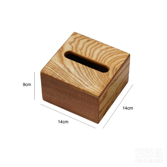 Hộp giấy ăn vuông 14x14 cm màu vàng