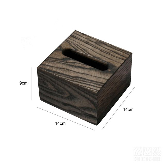 Hộp giấy ăn vuông 14x14 cm màu đen