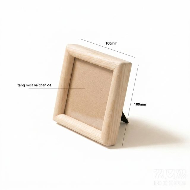 Khung ảnh bo viền 10x10cm màu sáng