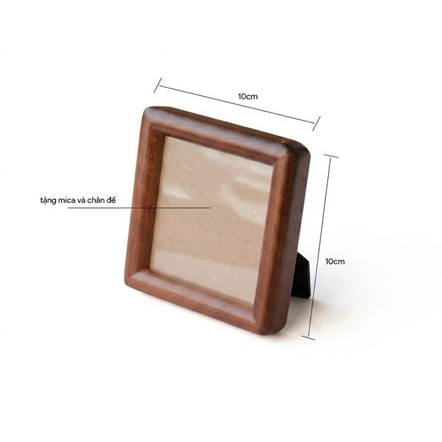 Khung ảnh bo viền 10x10cm màu tối