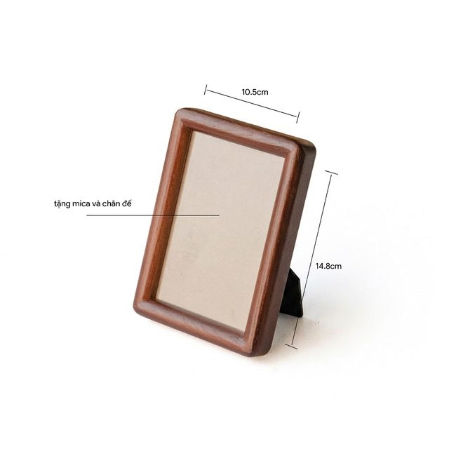 Khung ảnh bo viền 10x15cm màu tối