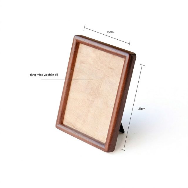Khung ảnh bo viền 15x21cm màu tối