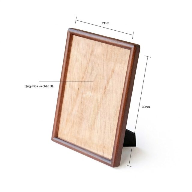 Khung ảnh bo viền 21x30cm màu tối