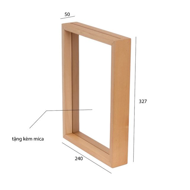 Khung ảnh đứng A4 màu sáng