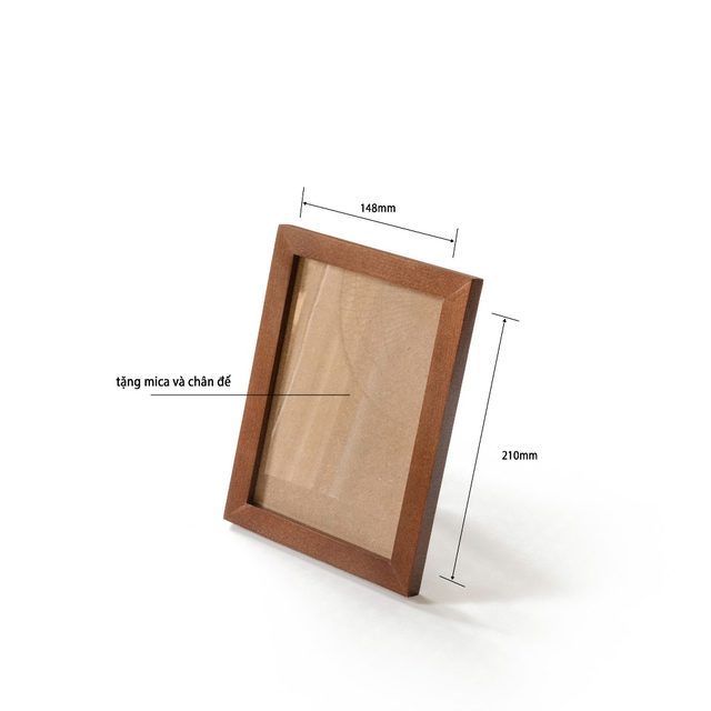 Khung ảnh viền bằng 15x21cm màu tối