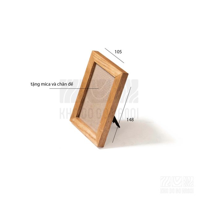 Khung ảnh viền bằng 10x15cm màu vàng