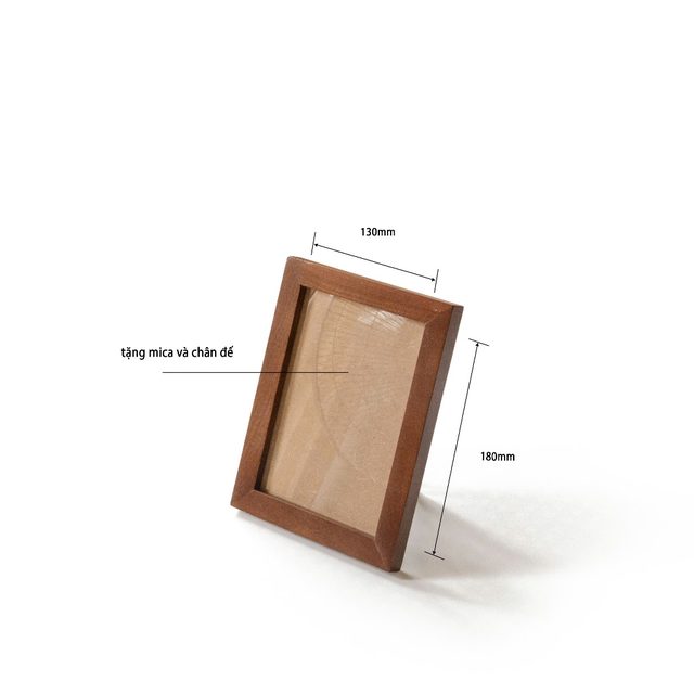 Khung ảnh viền bằng 13x18cm màu tối