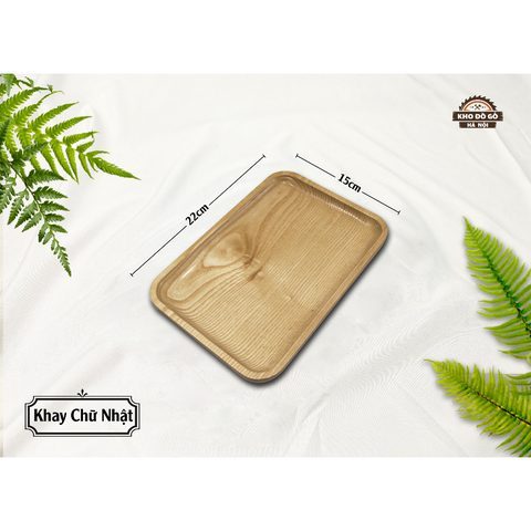 khay chữ nhật 22x15cm  màu sáng