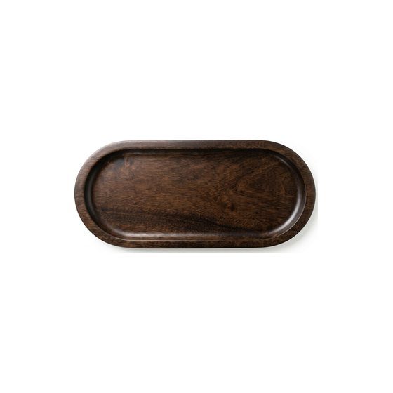 Khay Oval 19x10cm màu tối