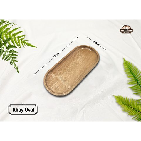 Khay Oval 22x10cm màu sáng