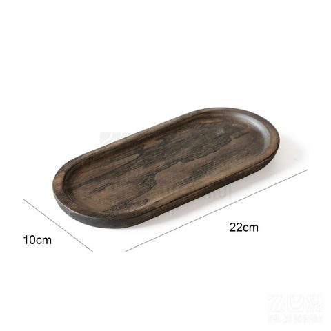 Khay Oval 22x10cm màu đen