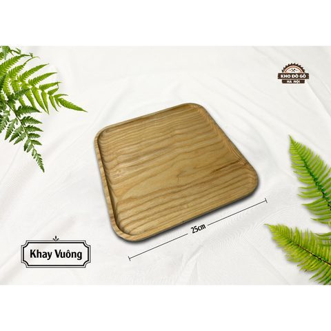 Khay Vuông 25cm màu sáng